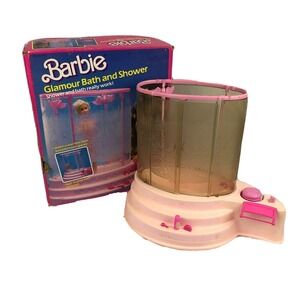 Barbie Doll Glamour Bath & Shower Furniture Accessories Incomplete Vintage 1986
